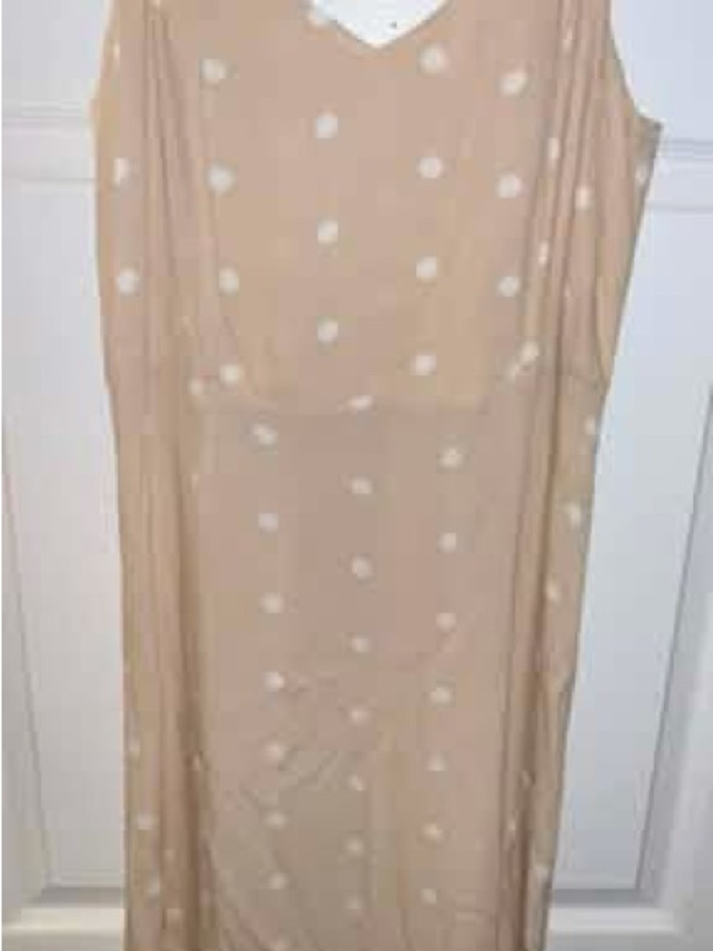 Old Navy Beige and White Polka Dot Dress